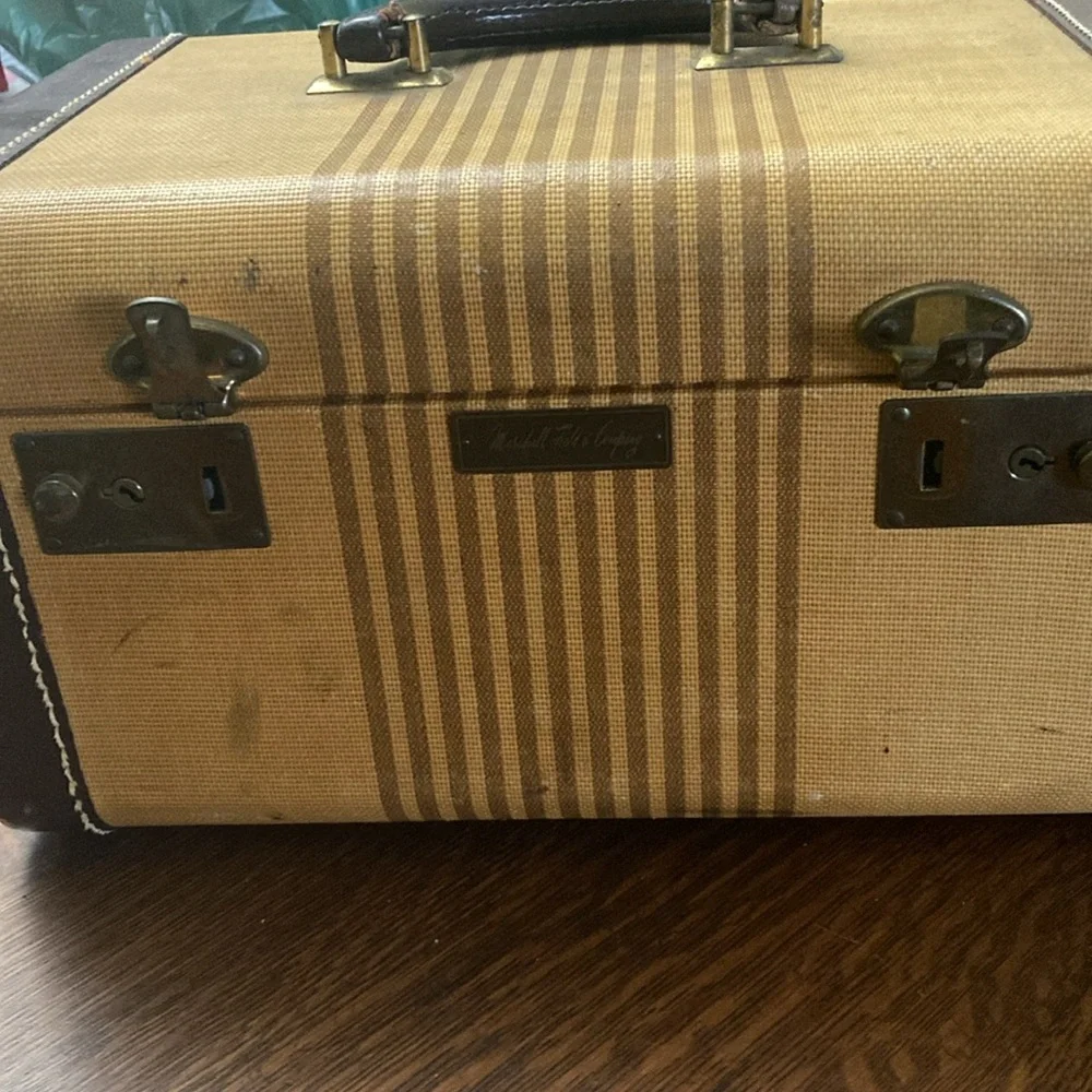 Marshall Fields Antique Train Case Luggage 1940’s?